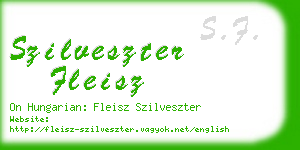 szilveszter fleisz business card